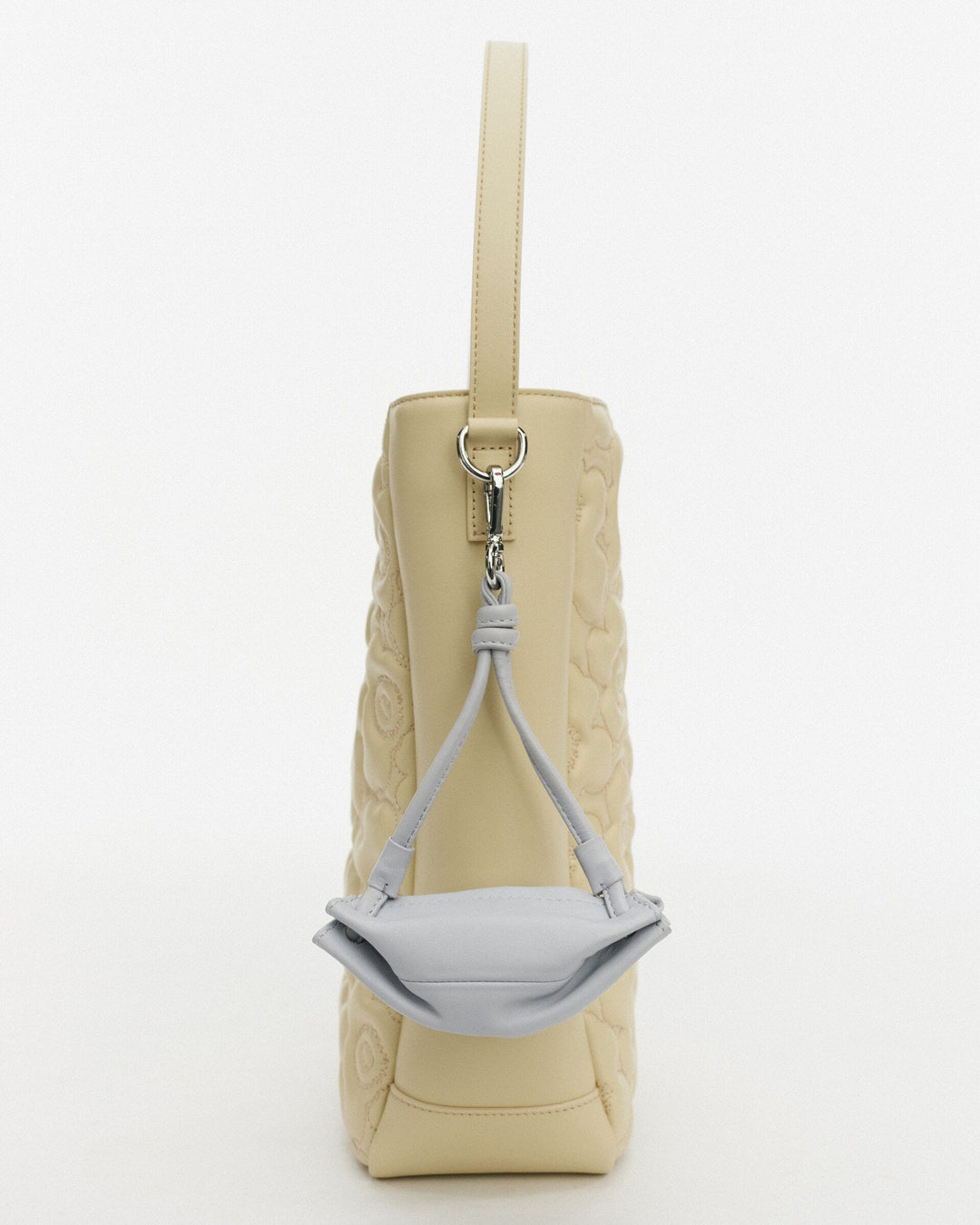 karla leather pocket pouch - sky blue