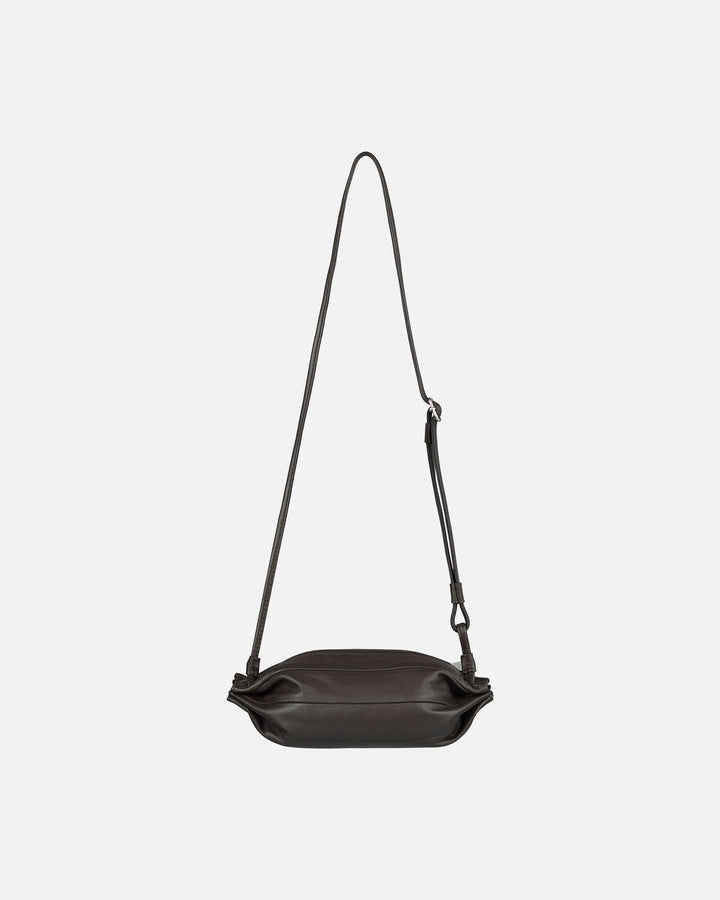 pikku karla leather bag - dark brown