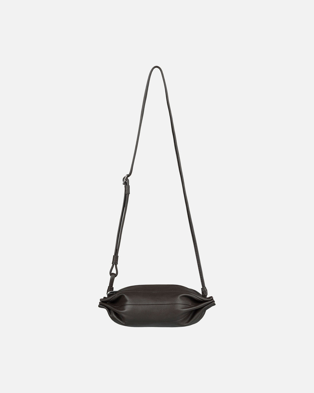 pikku karla leather bag - dark brown