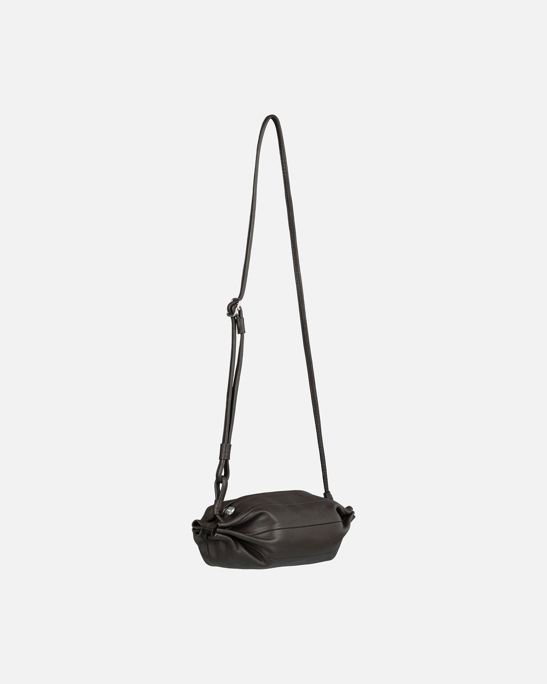 pikku karla leather bag - dark brown