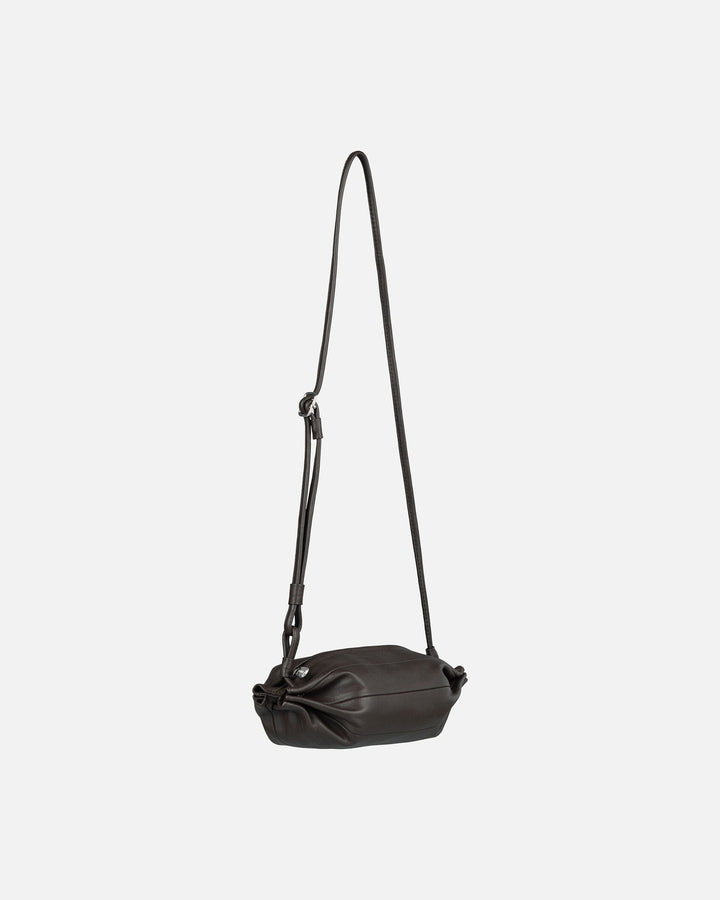pikku karla leather bag - dark brown
