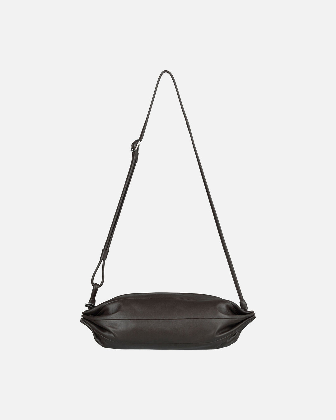 karla leather bag - dark brown