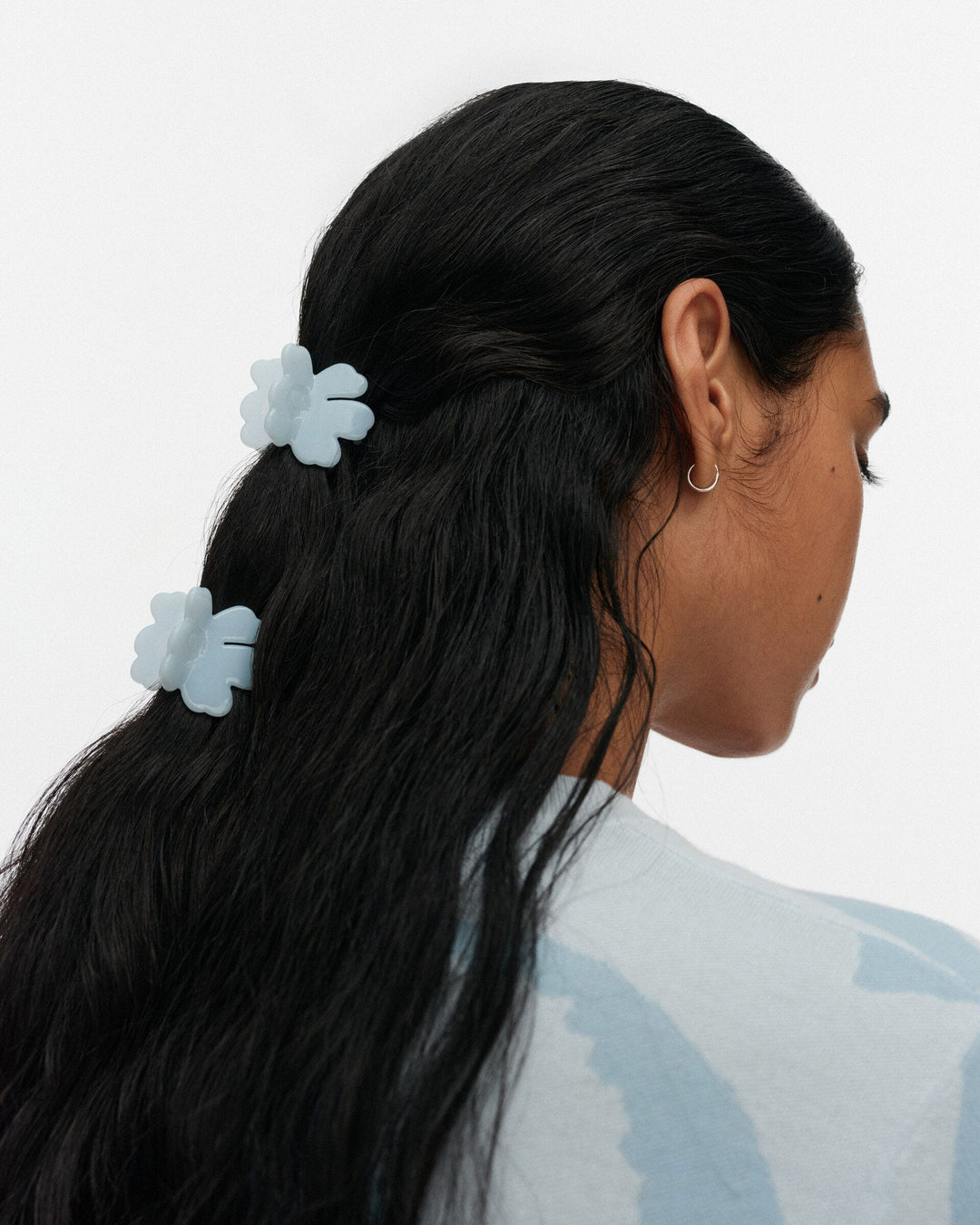 nano unikko hair clip set - sky blue