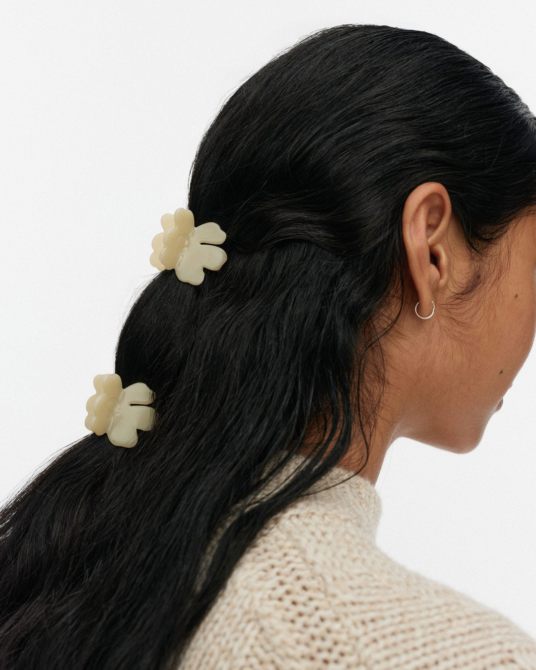 nano unikko hair clip set - sand