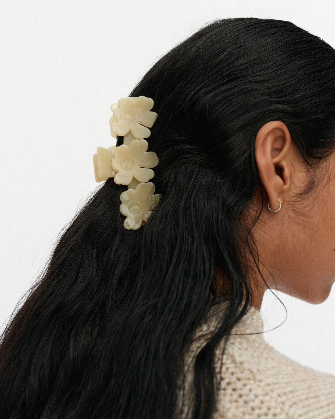 mini unikko hair clip - sand