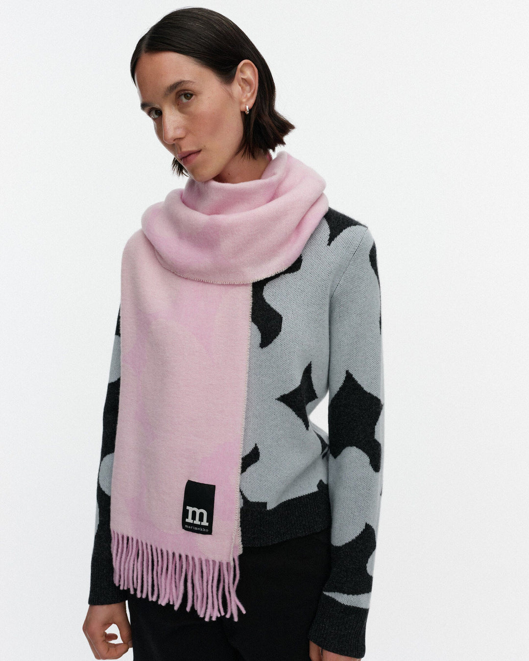identtinen unikko scarf - pink