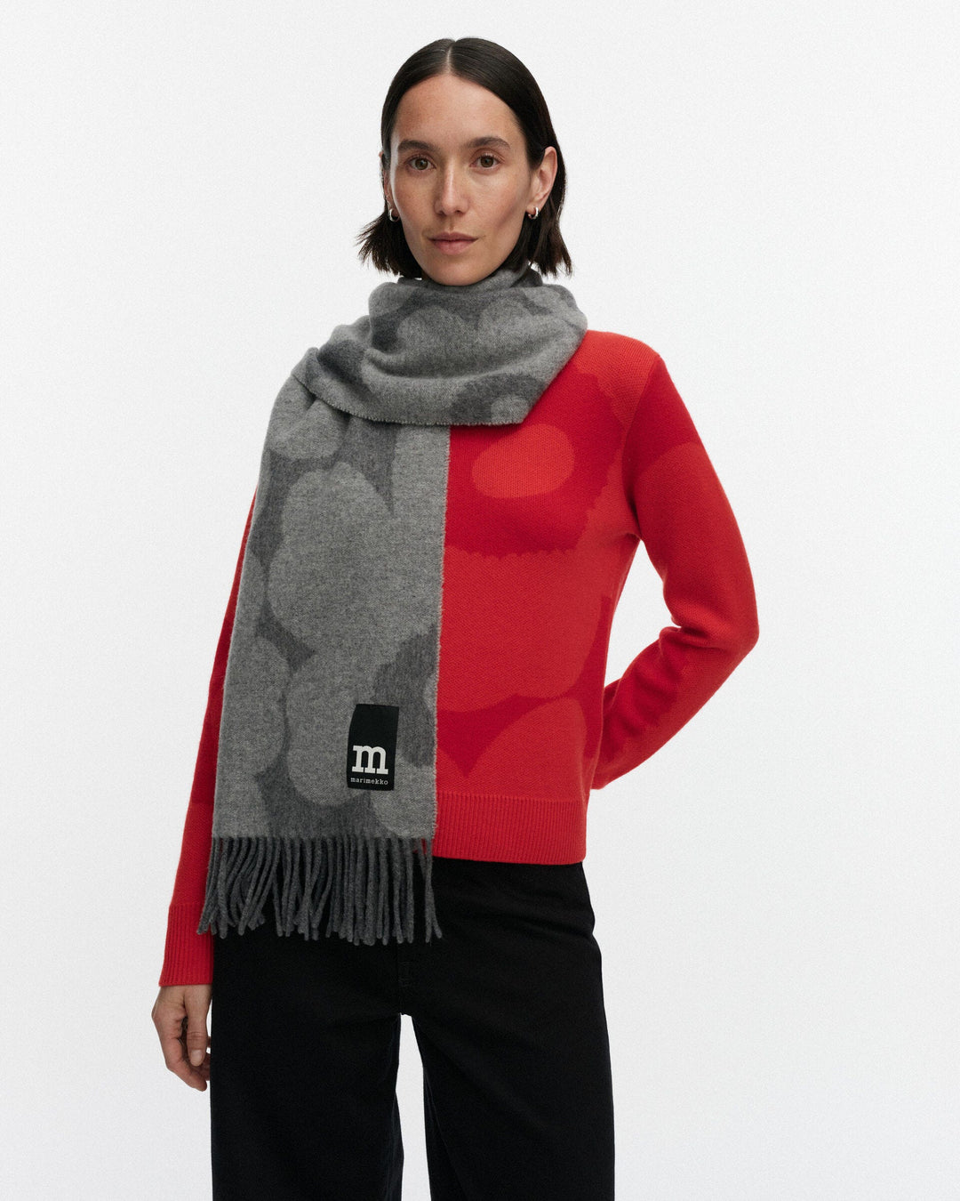 identtinen unikko scarf - grey