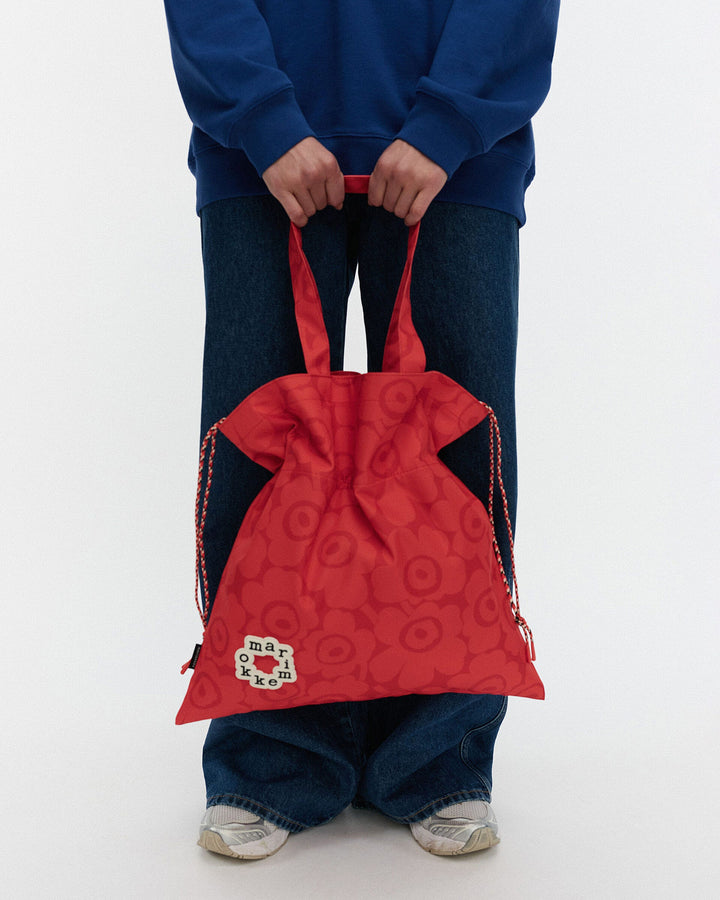 kioski metka mini unikko tote bag - red