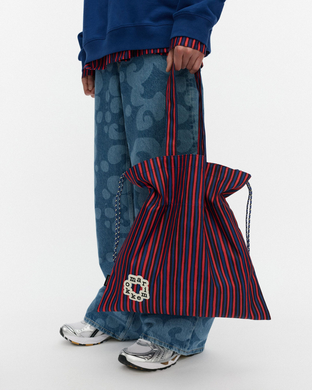 kioski metka piccolo tote bag - red/blue