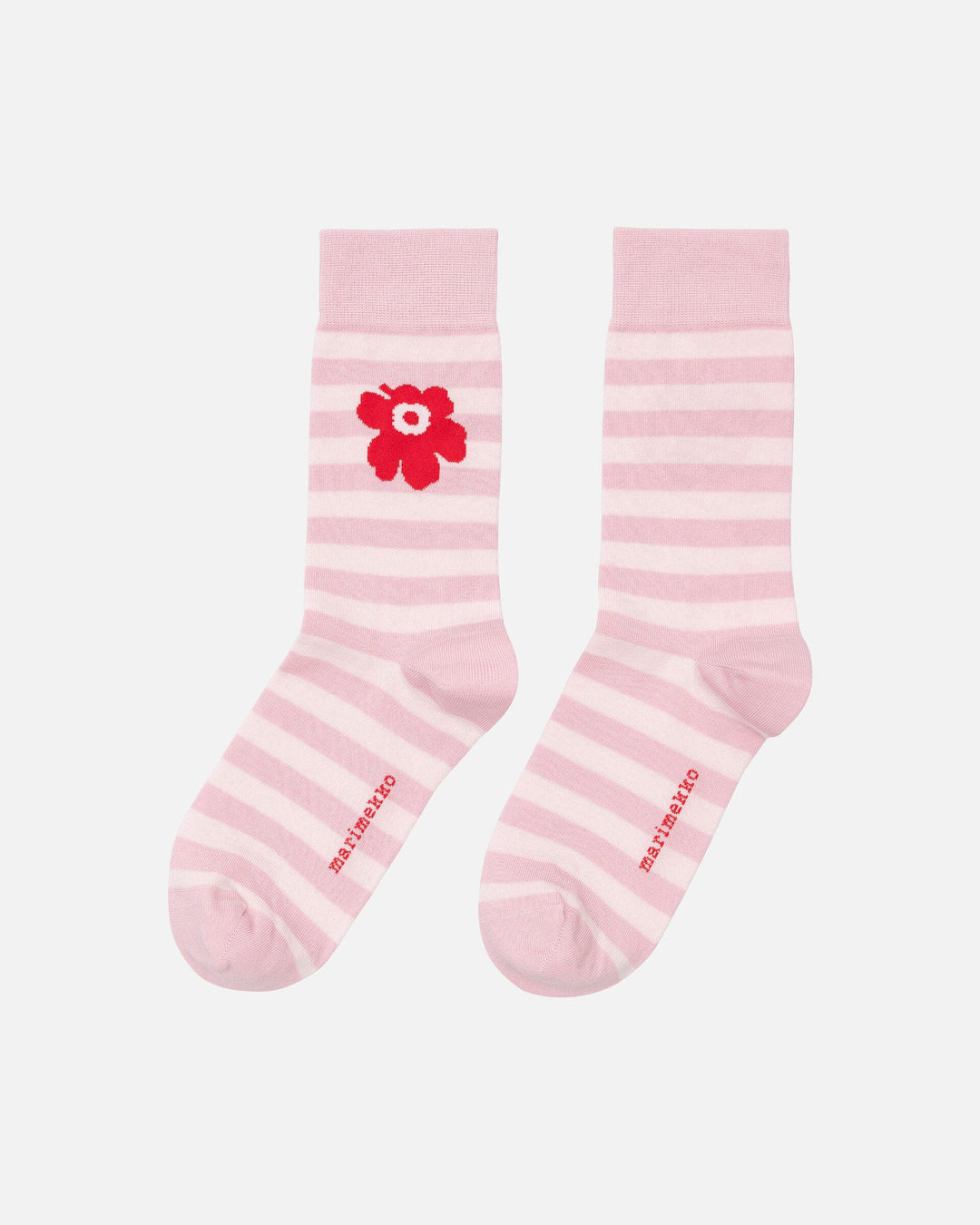 kioski kasvaa tasaraita unikko one socks - pink