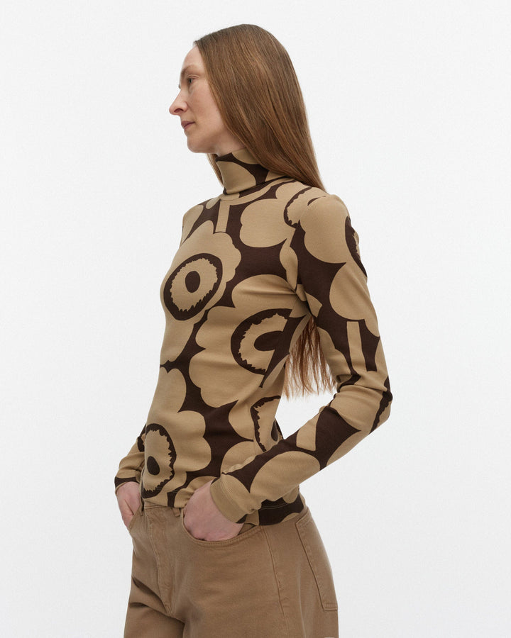 emali unikko turtleneck shirt - brown