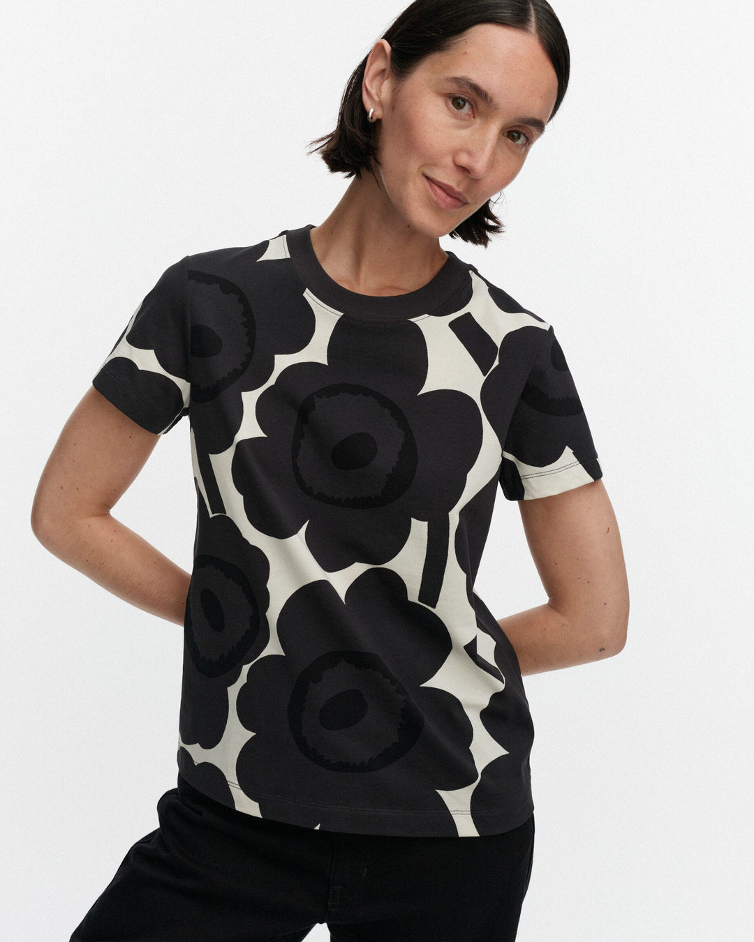 heleys unikko t-shirt - black/white