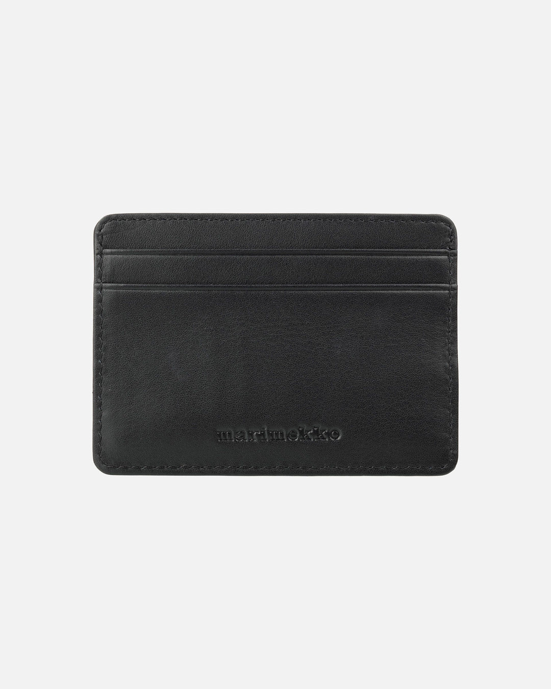 card holder unikko - black leather