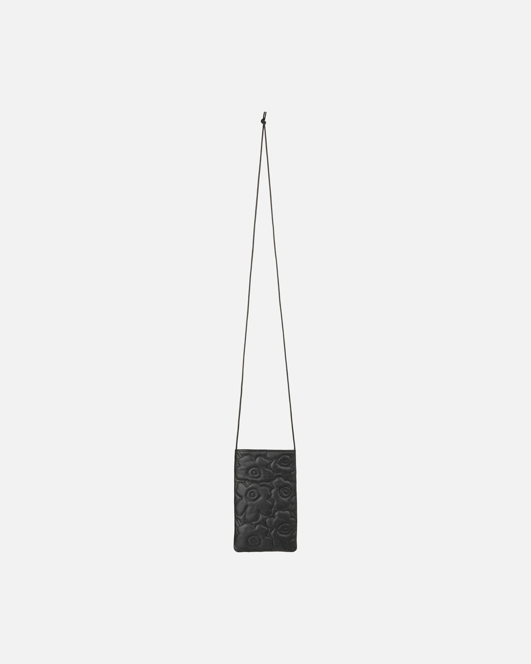 phone pocket unikko shoulder bag - black leather