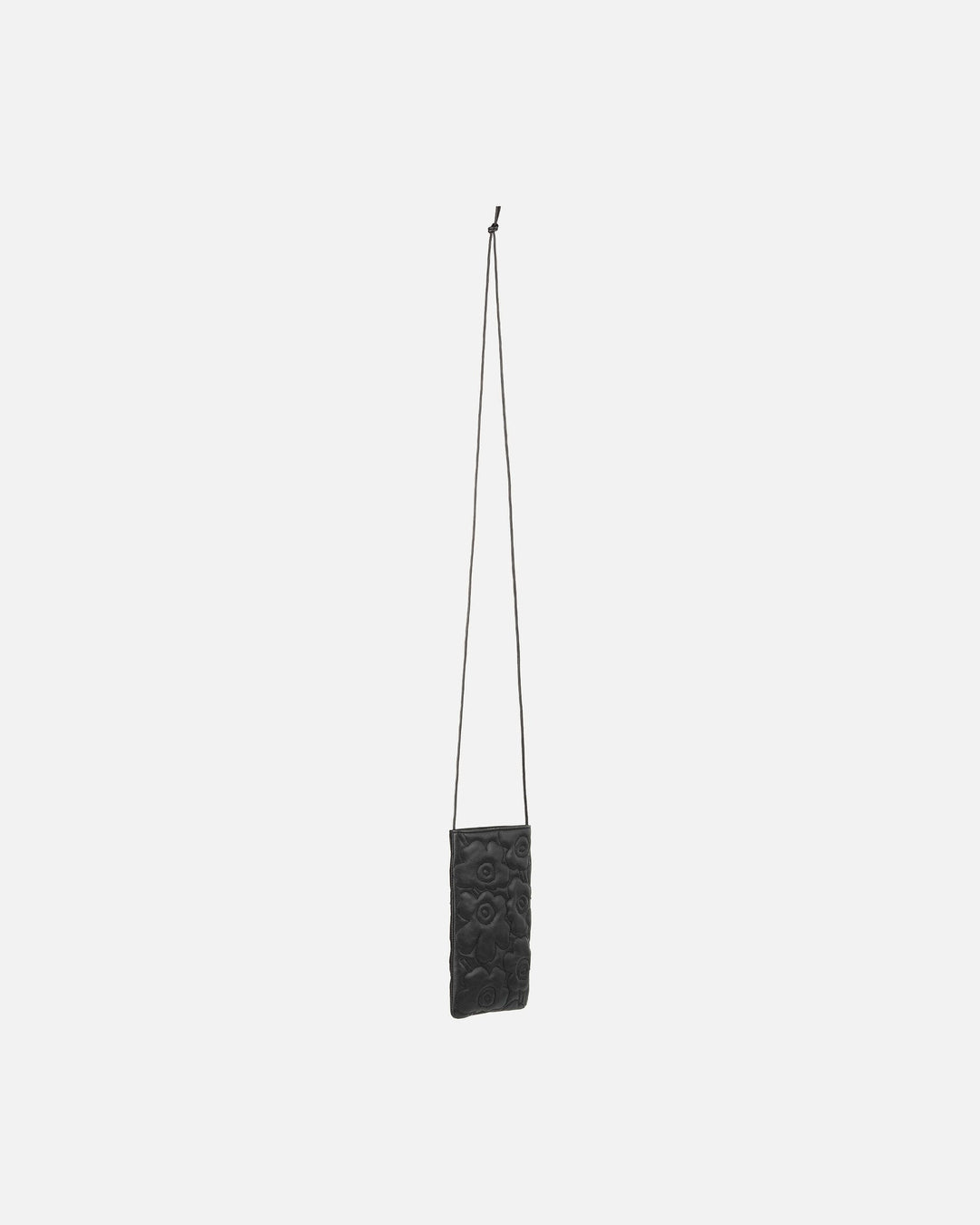 phone pocket unikko shoulder bag - black leather