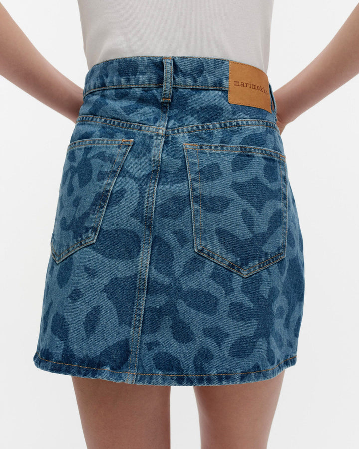 maridenim ruudut kukka skirt