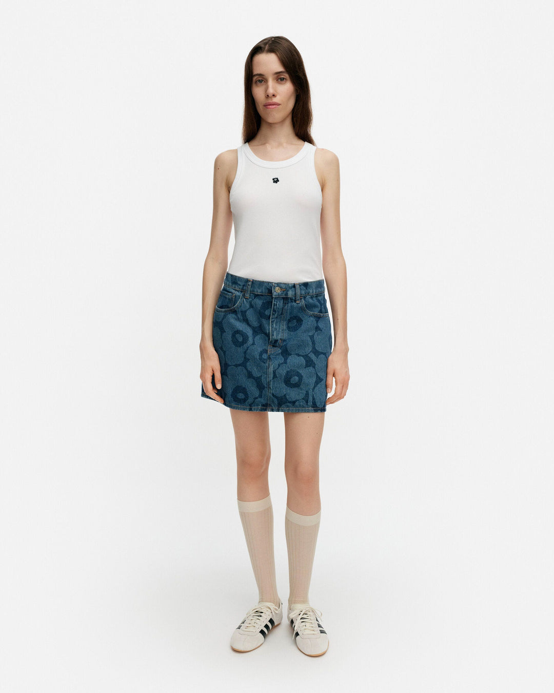 maridenim ruudut unikko skirt