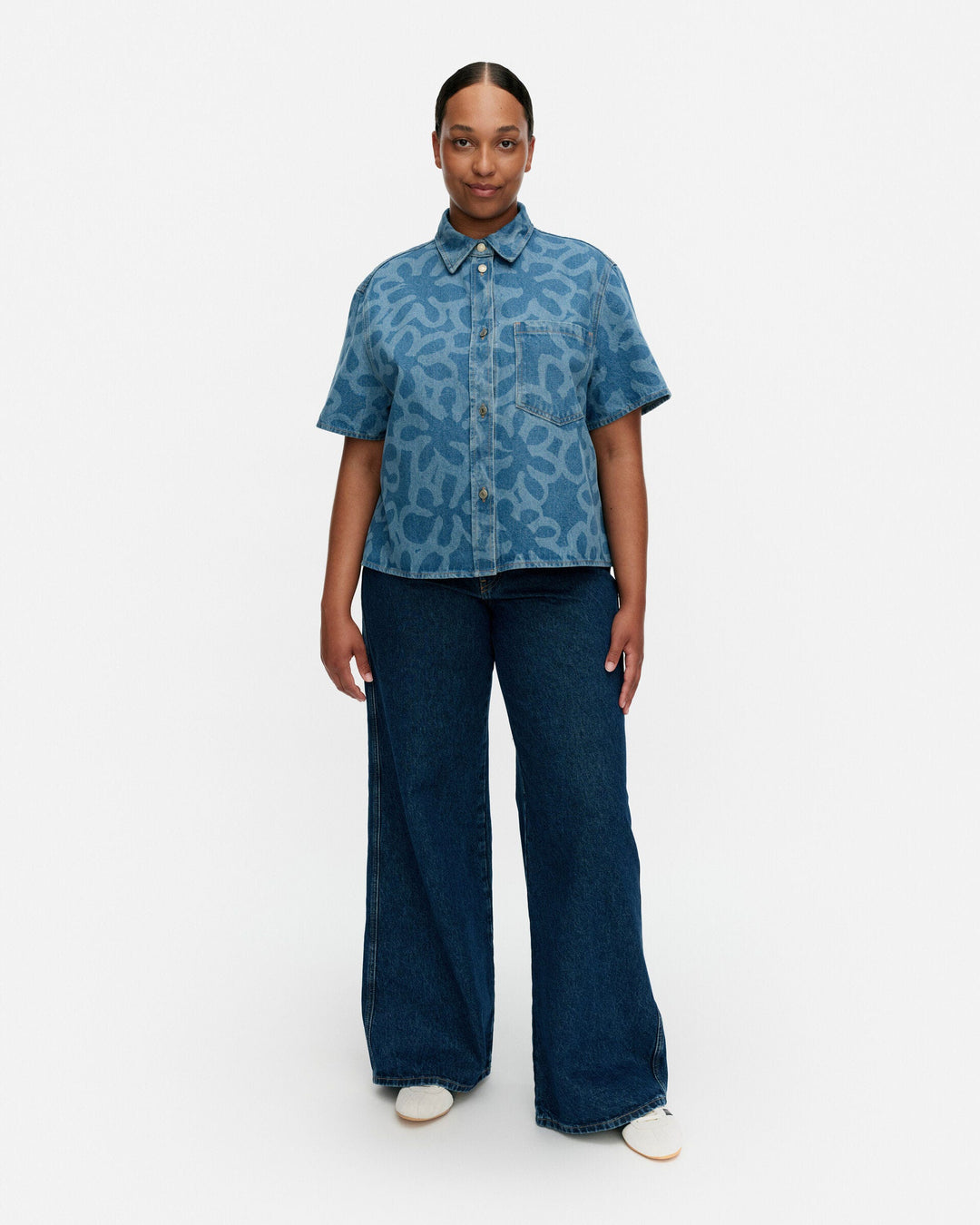 maridenim kuvata kukka shirt