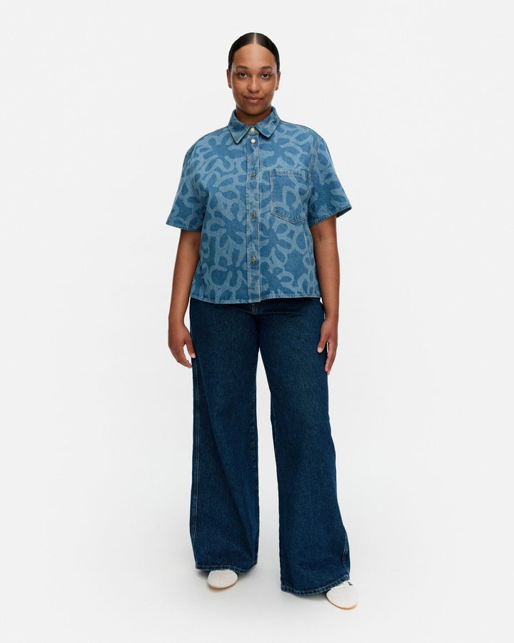 maridenim kuvata kukka shirt