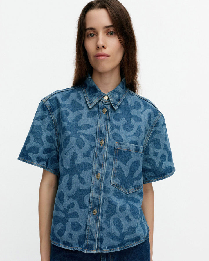 maridenim kuvata kukka shirt