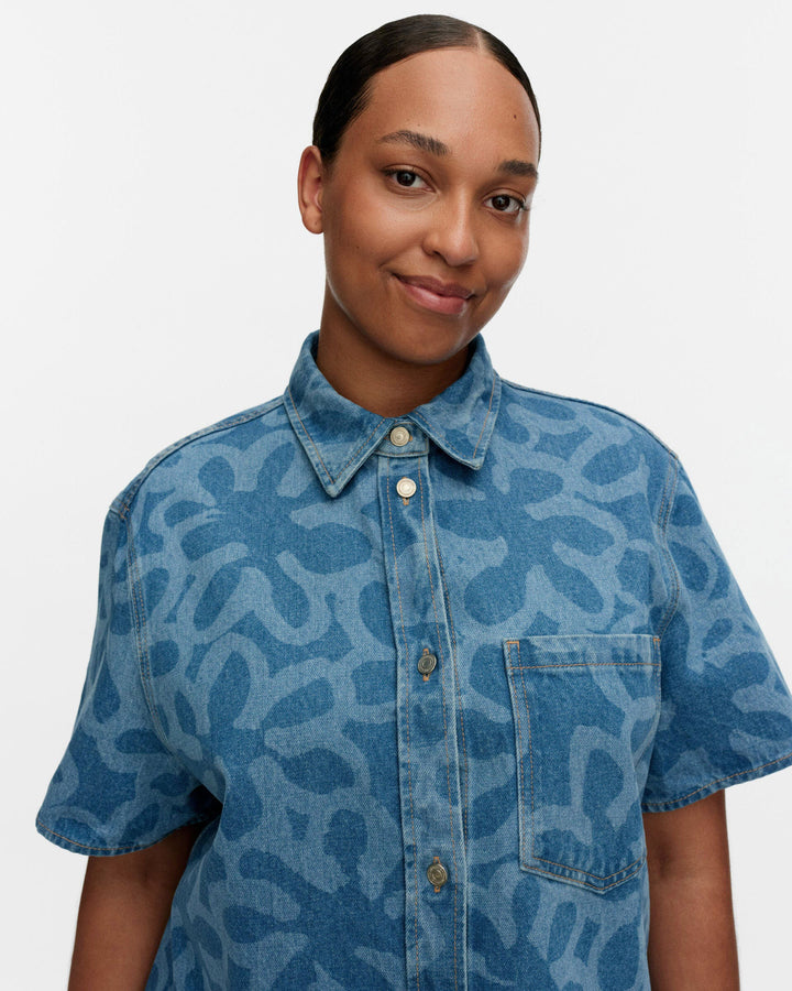 maridenim kuvata kukka shirt