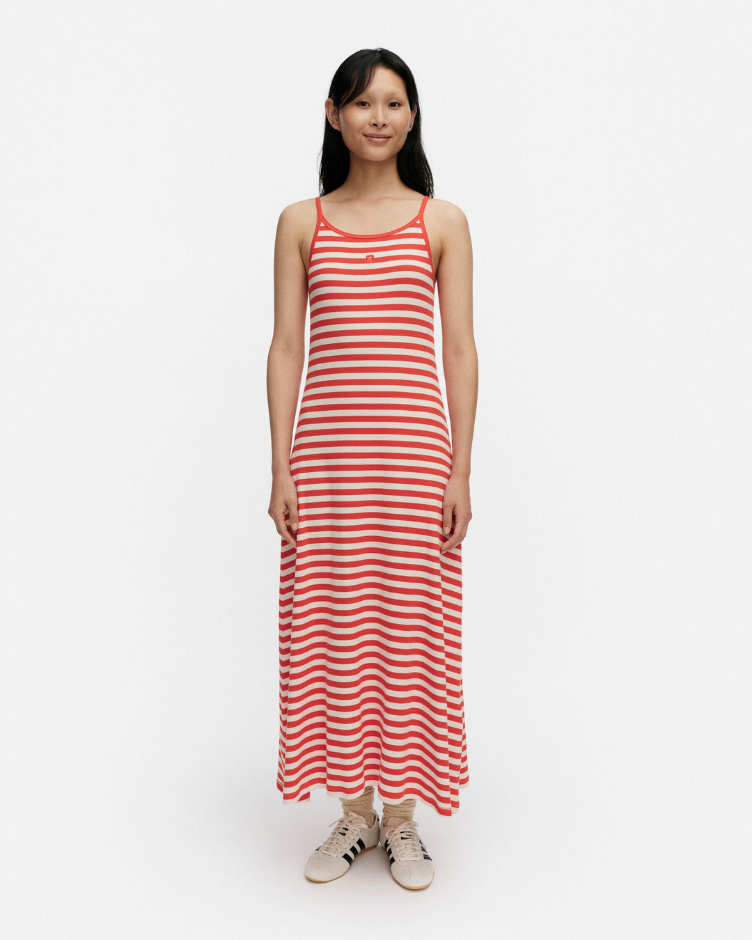 kioski laulaa tasaraita unikko dress - red