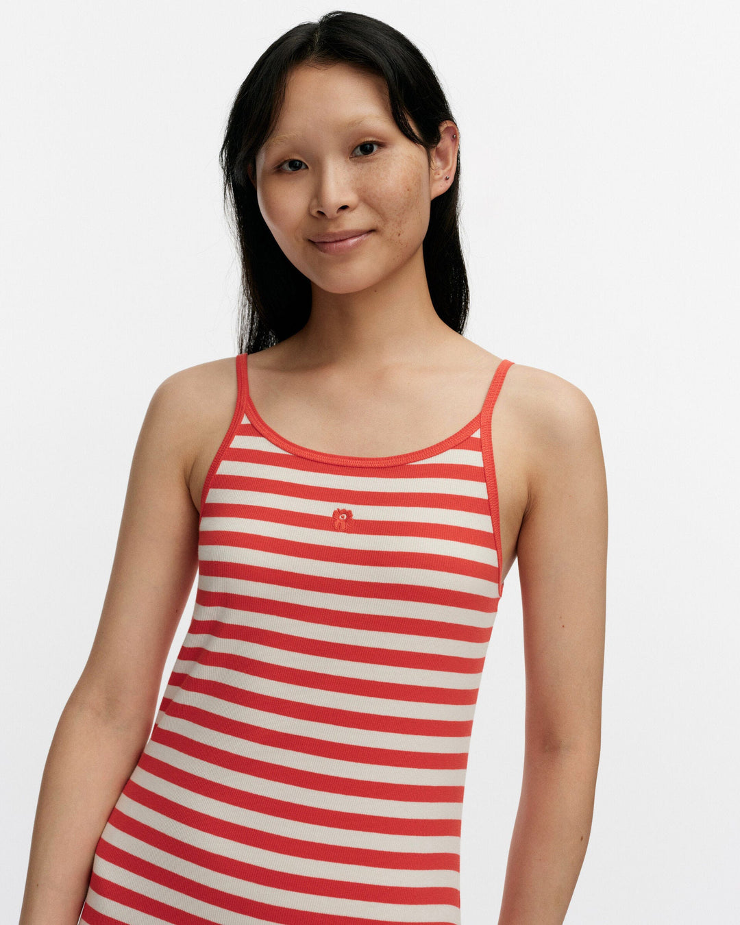kioski laulaa tasaraita unikko dress - red