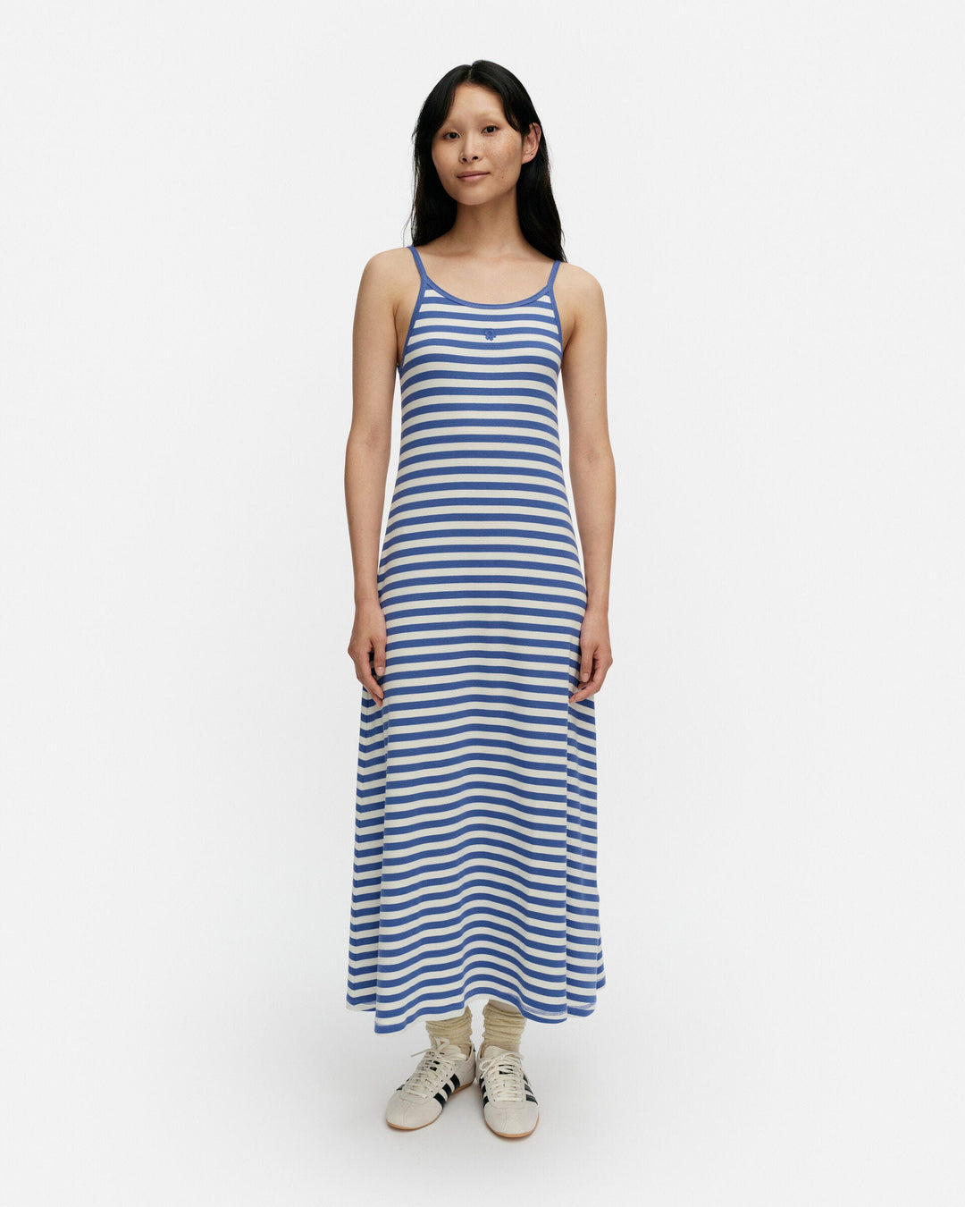 kioski laulaa tasaraita unikko dress - blue