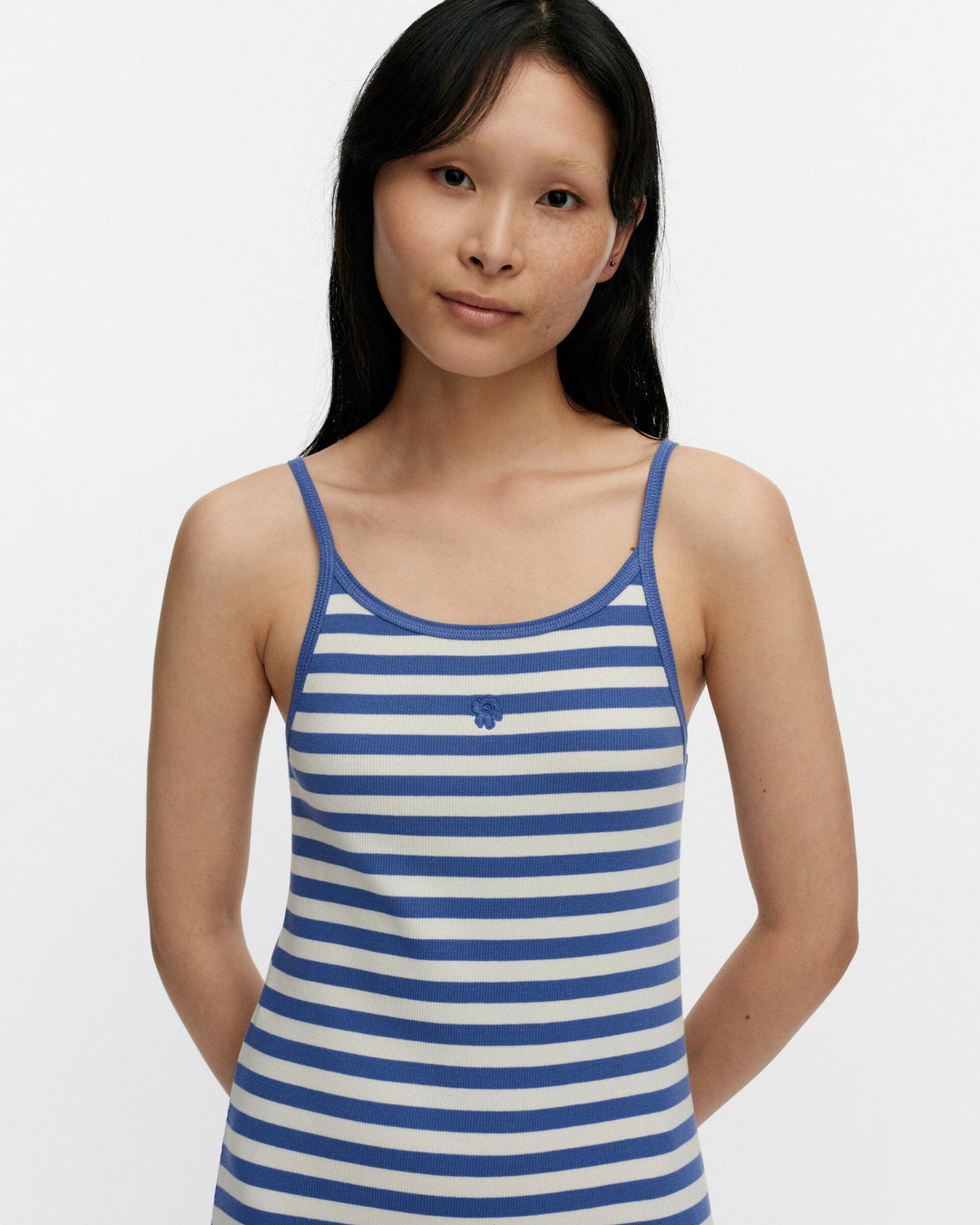 kioski laulaa tasaraita unikko dress - blue
