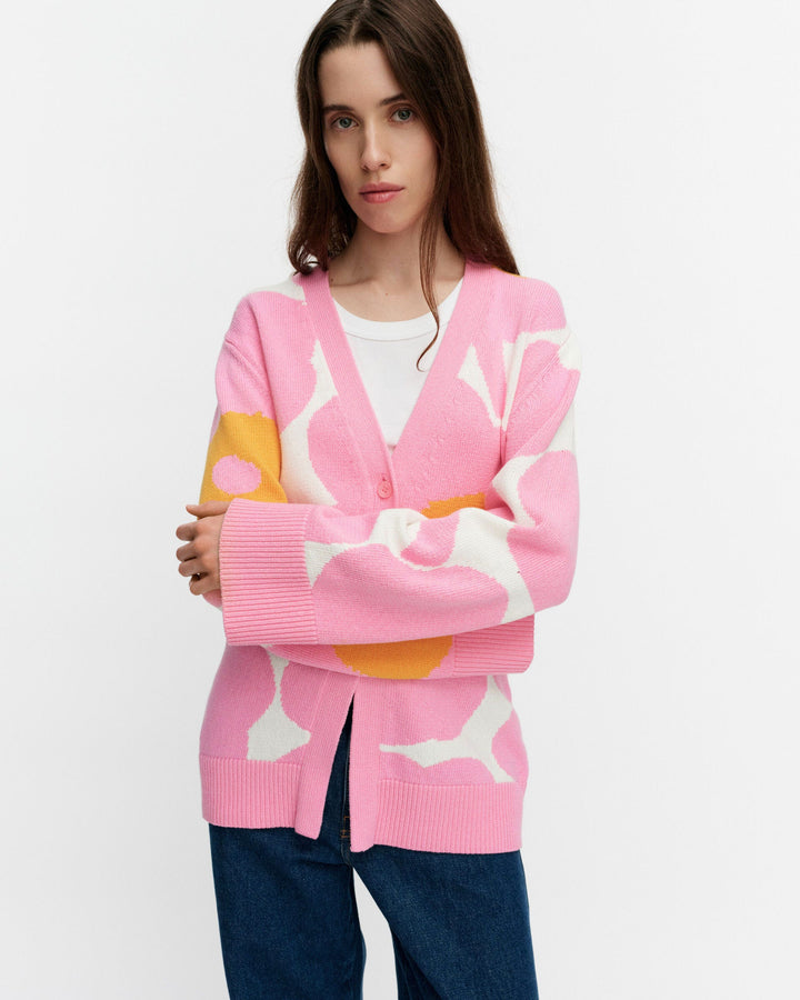 puhaltaa unikko knitted cardigan