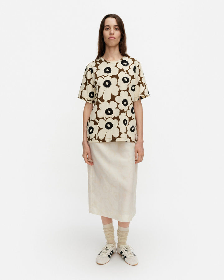 tunnit unikko t-shirt - beige/brown