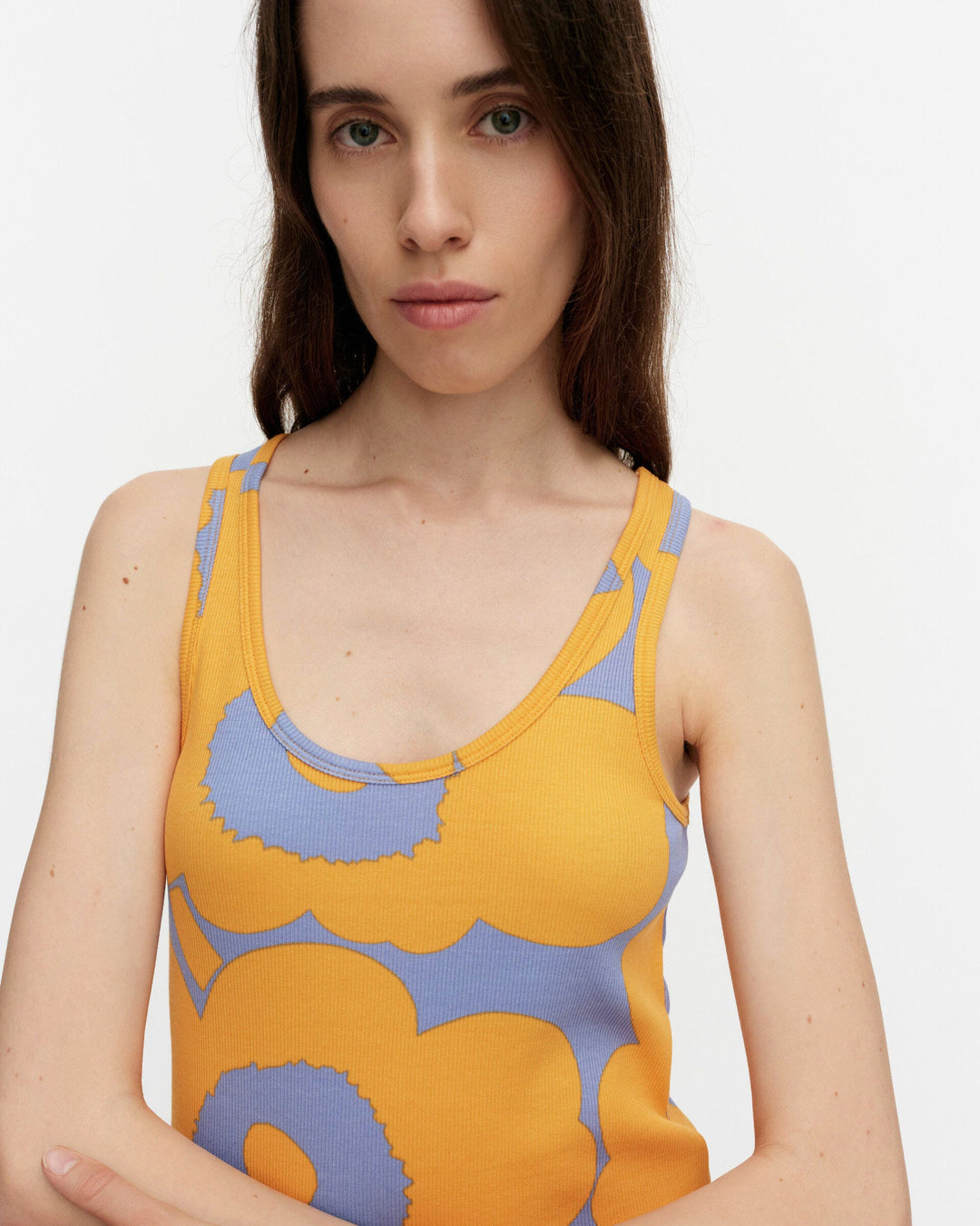 niisiä unikko tank top - orange/blue