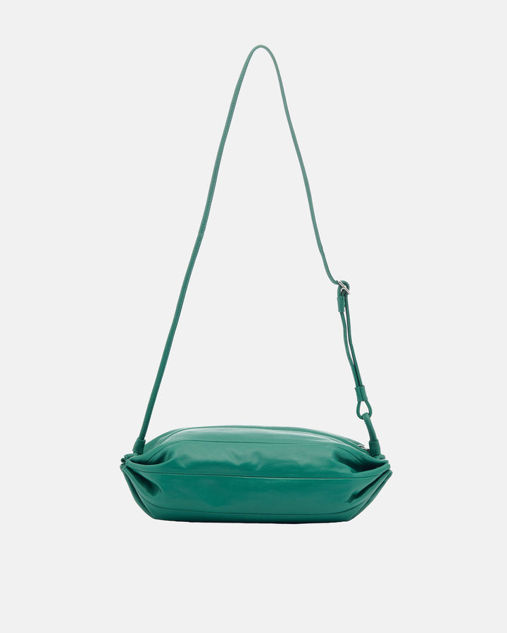 karla leather bag - dark green