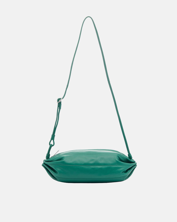 karla leather bag - dark green