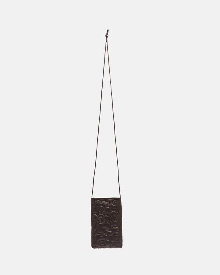phone pocket unikko shoulder bag - dark brown