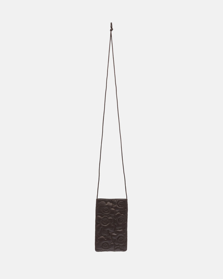 phone pocket unikko shoulder bag - dark brown
