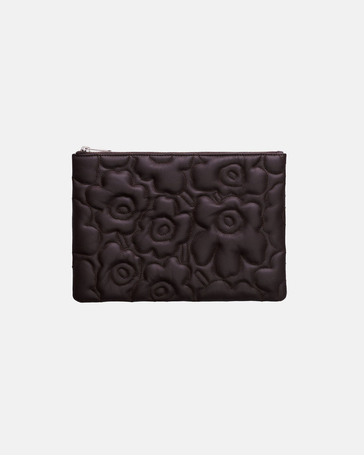 pouch bag unikko clutch - dark brown