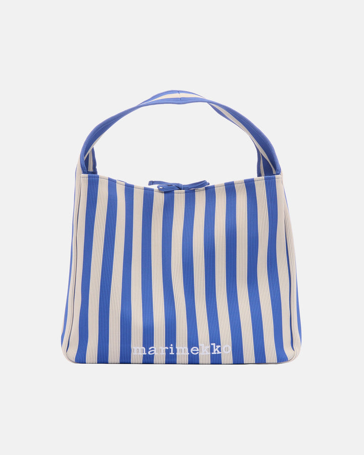 knitted bag large merirosvo shoulder bag - white/light blue