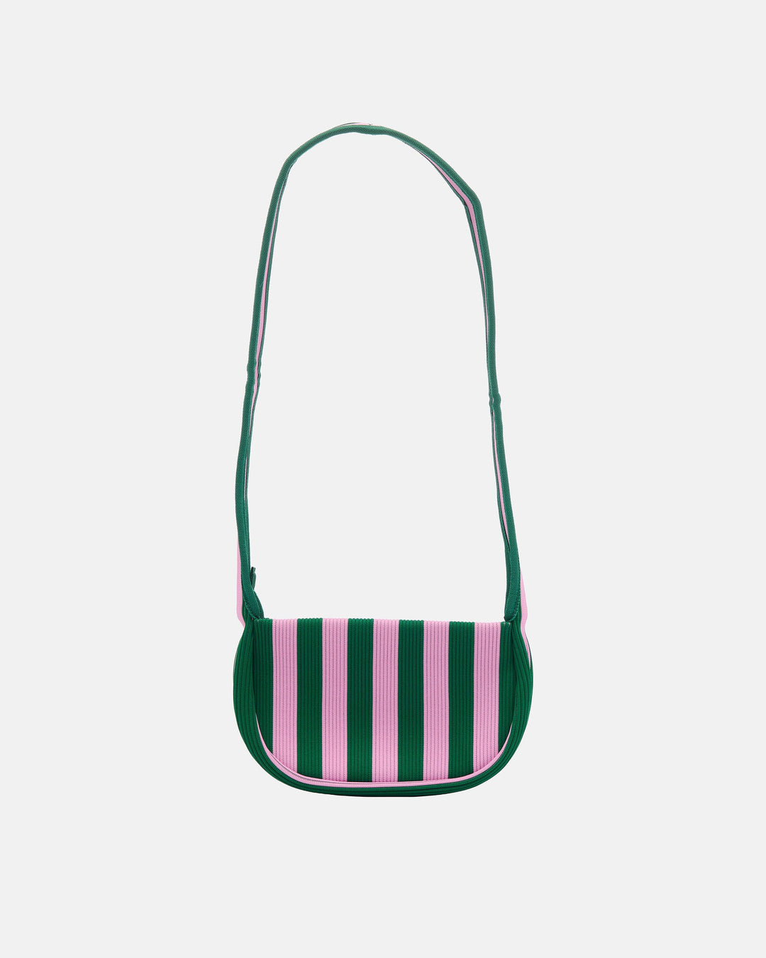 knitted crossbody merirosvo shoulder bag - green/pink