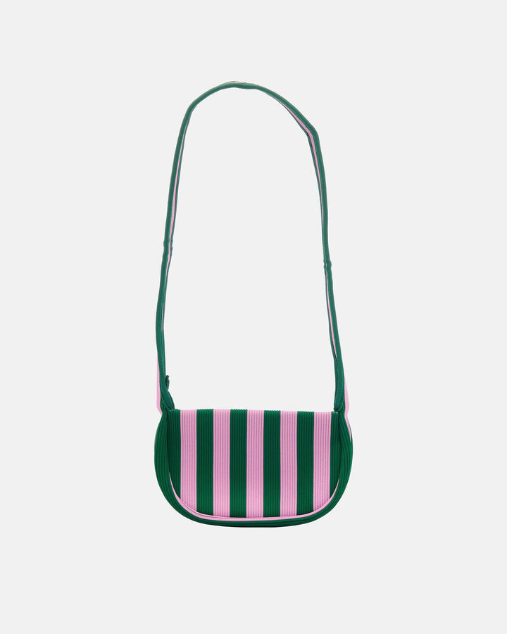 knitted crossbody merirosvo shoulder bag - green/pink
