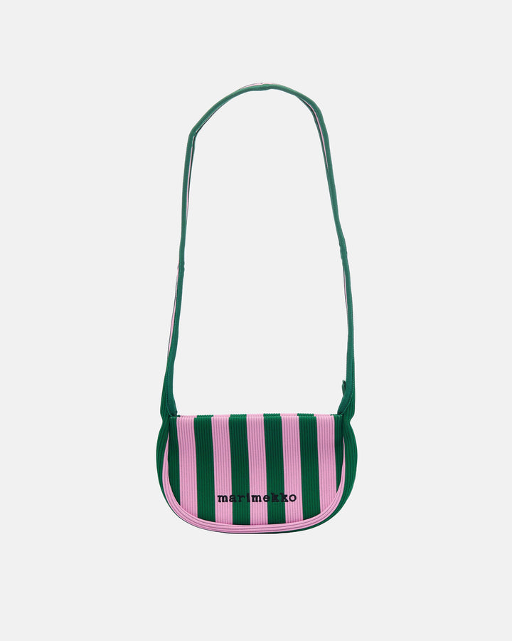 knitted crossbody merirosvo shoulder bag - green/pink
