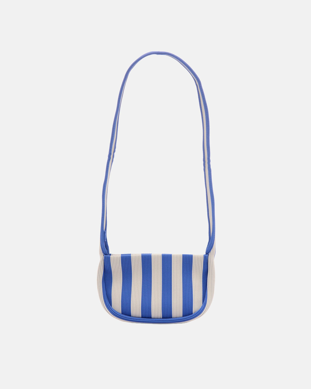 knitted crossbody merirosvo shoulder bag - white/light blue