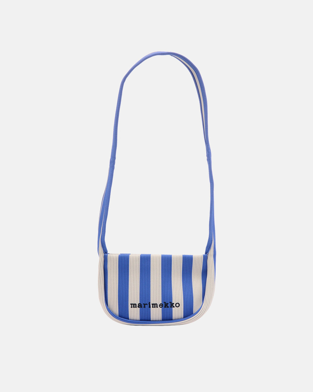 knitted crossbody merirosvo shoulder bag - white/light blue