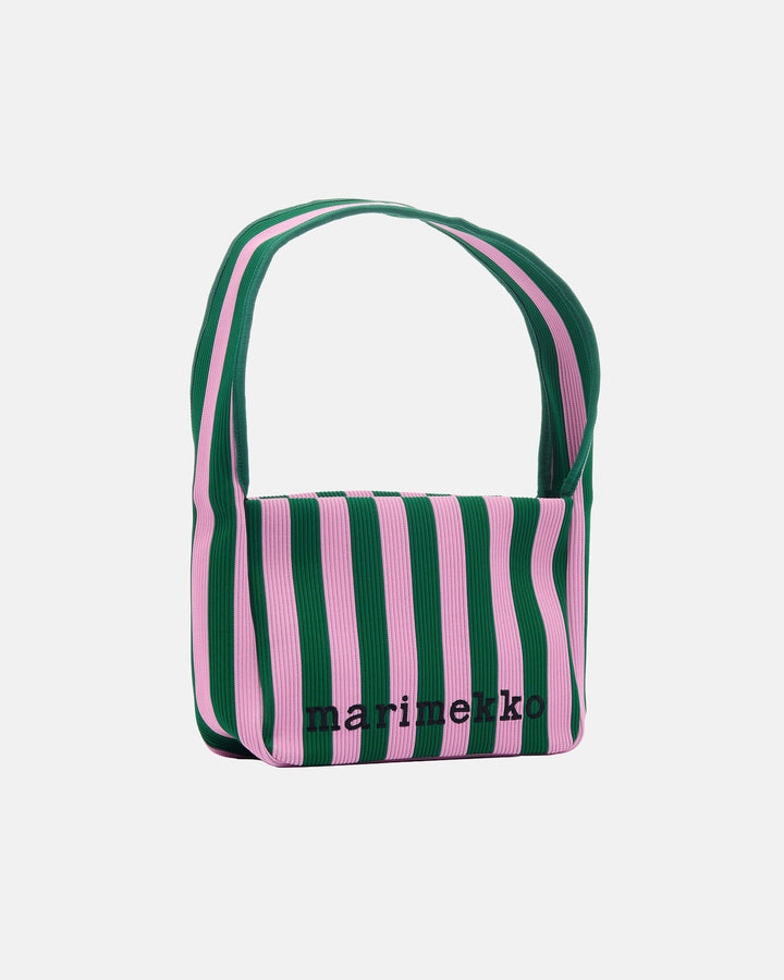 knitted shoulderbag merirosvo shoulder bag - green/pink