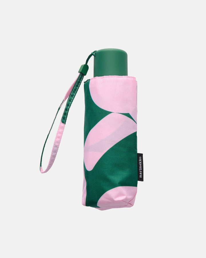 unikko mini manual umbrella - green/pink