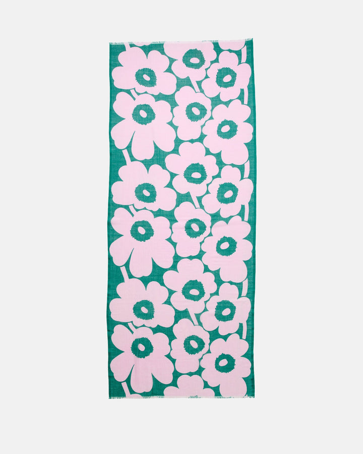 fiore unikko scarf - green/pink