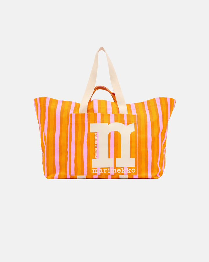 mono city xl tote piccolo - orange/pink