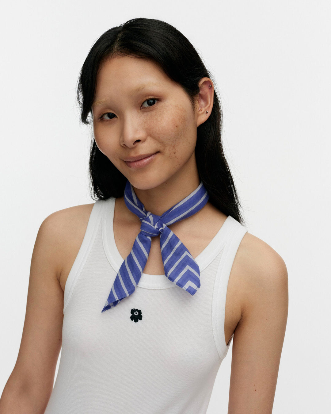 kioski astrilli piccolo scarf - blue/white