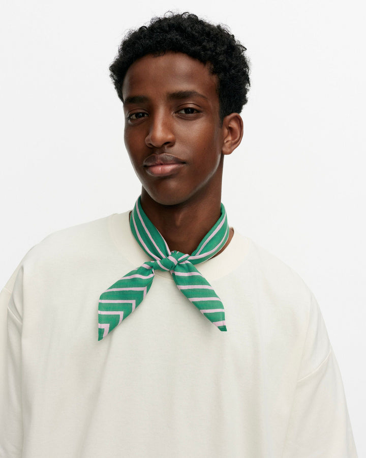 kioski astrilli piccolo scarf - green/pink