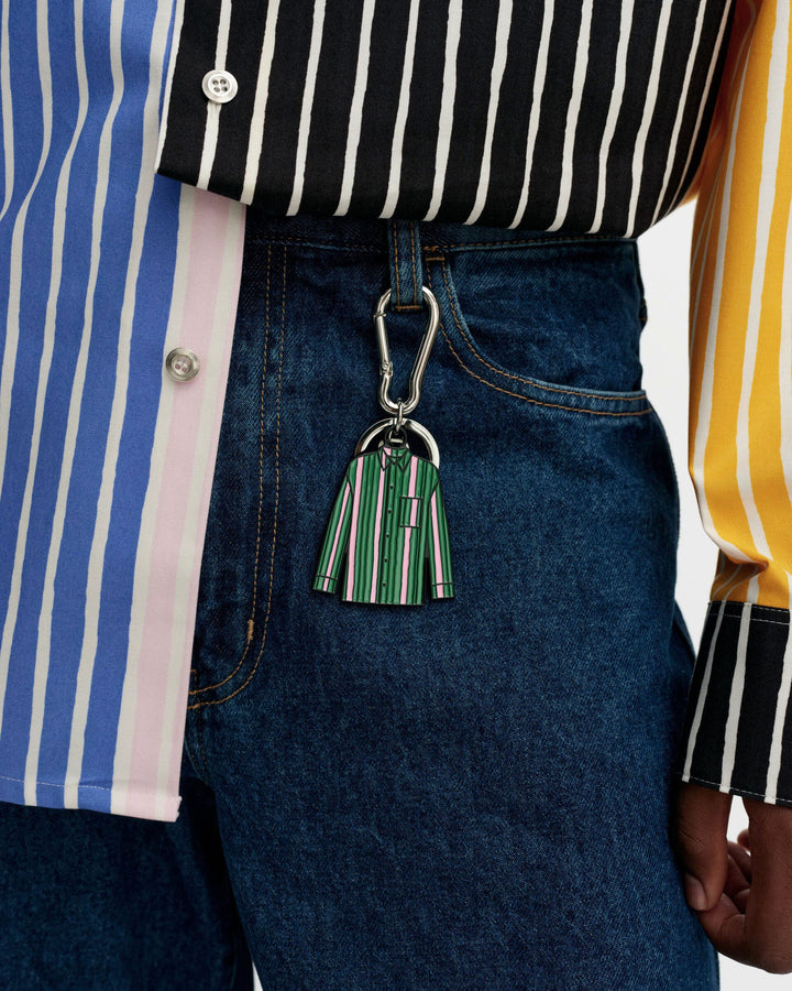 vekku kioski key chain - green/pink